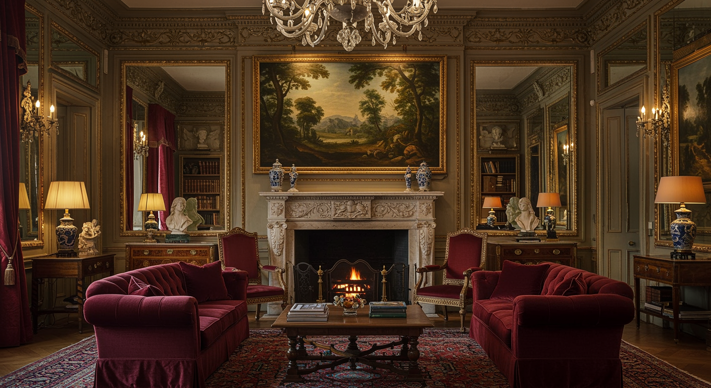 richly detailed interior showcasing bespoke architectural ornaments